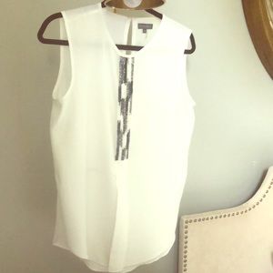 Vince Camuto beaded tunic blouse